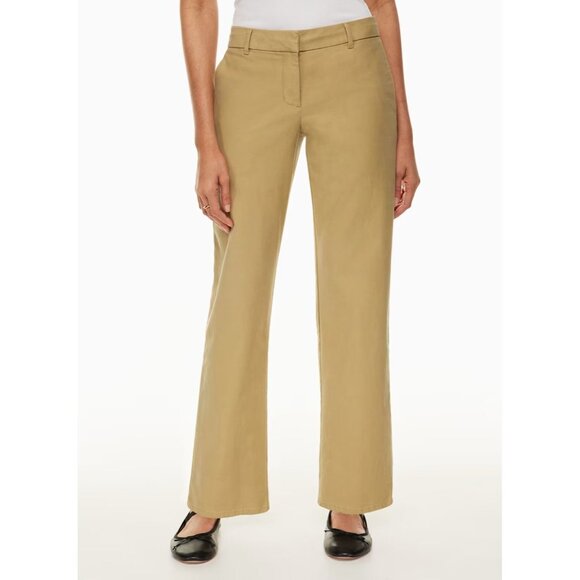 Aritzia WILFRED FREE Como Black Cotton Sateen Low Rise Chino Pants, Size 4 - Picture 10 of 13